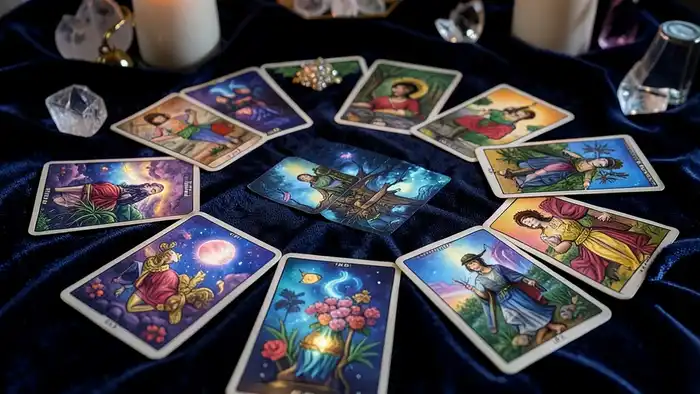 Расклад Таро на 12 карт на нервную систему — схема позиций и символы карт, соответствующие зонам тела