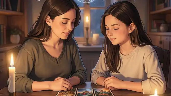 Расклад Таро «на 12 карт» на отношения с дочерью – карта, свеча, мать и дочь