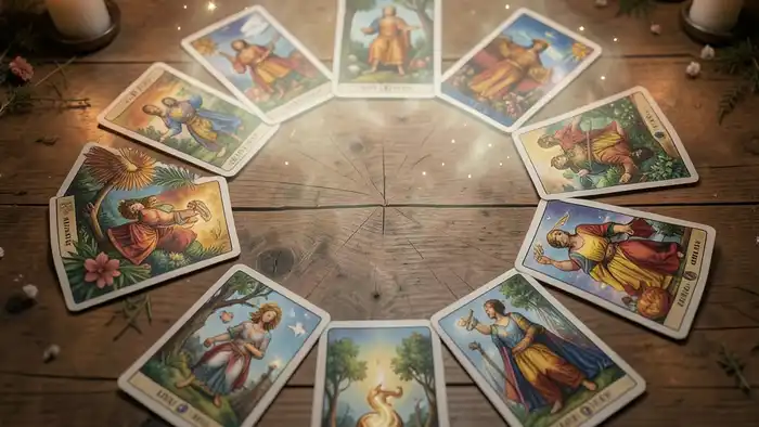 Расклад Таро «на 12 карт» на просветление – визуальная схема