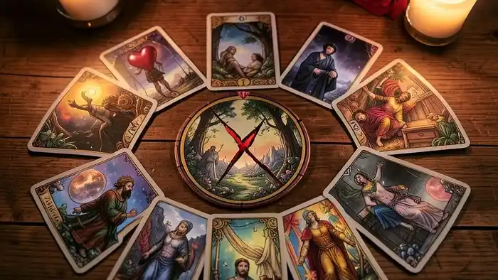Расклад Таро «на 12 карт» на разлучницу — изображение расклада