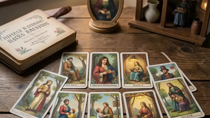 Расклад Таро «на 12 карт» на семейный бизнес – визуальная иллюстрация