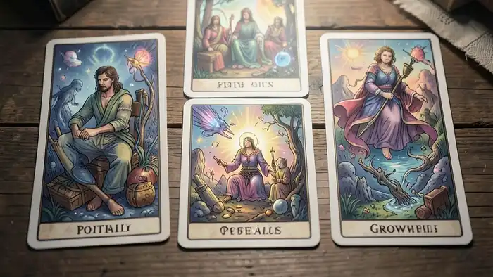 расклад Таро на 5 карт на таланты – визуальная иллюстрация