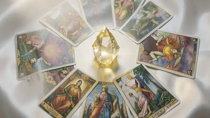 Расклад Таро на 7 карт да или нет — схема позиций с картами, расставленными по порядку