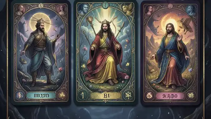 Расклад Таро на 7 карт на чудо с картами, символизирующими путь к трансформации и надежде