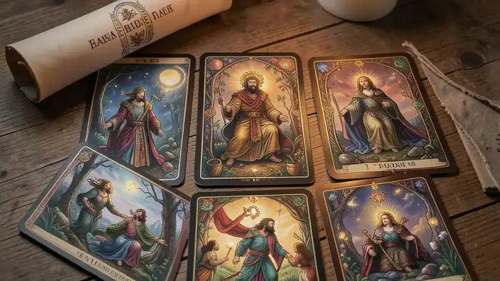 Расклад Таро «на 7 карт» на диплом – визуальная схема