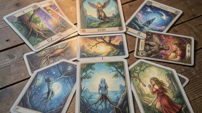 Расклад Таро на 7 карт на нервную систему – визуальное изображение