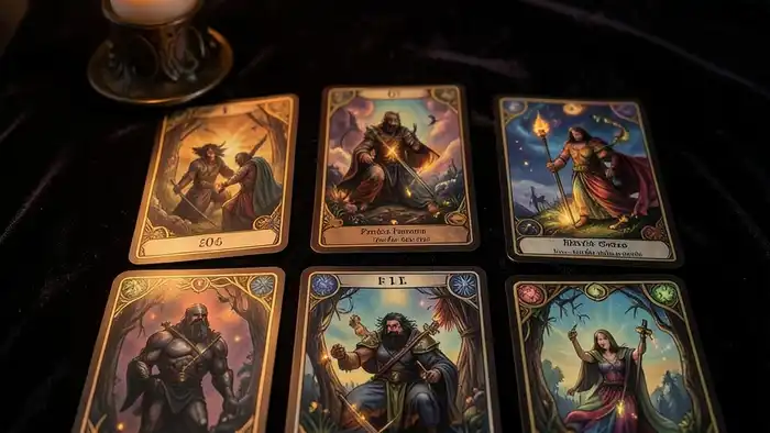 Расклад Таро «на 7 карт» на врагов — карта с изображением тайных мотивов