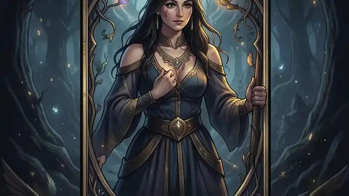 Расклад Таро на одну карту на чувства женщины — женские руки держат карту Кубков на фоне мягкого света