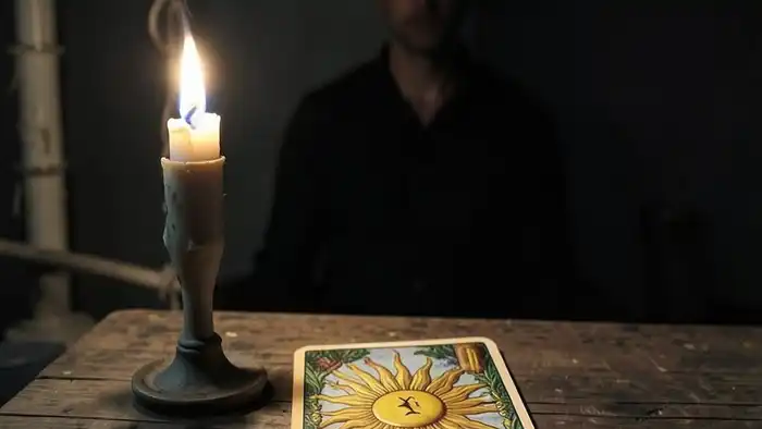 Расклад Таро на одну карту на ритуал привлечения — одна карта в свете свечи