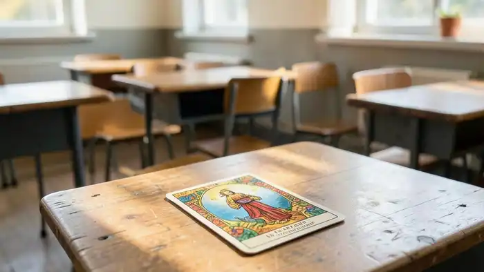 Расклад Таро «на одну карту» на школу ребенка – символическая карта на столе в классе