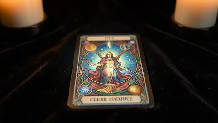 Расклад Таро на одну карту на совет – изображение одной карты с ярким светом