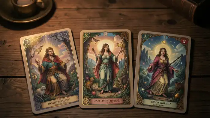 расклад Таро на три карты – визуальное изображение