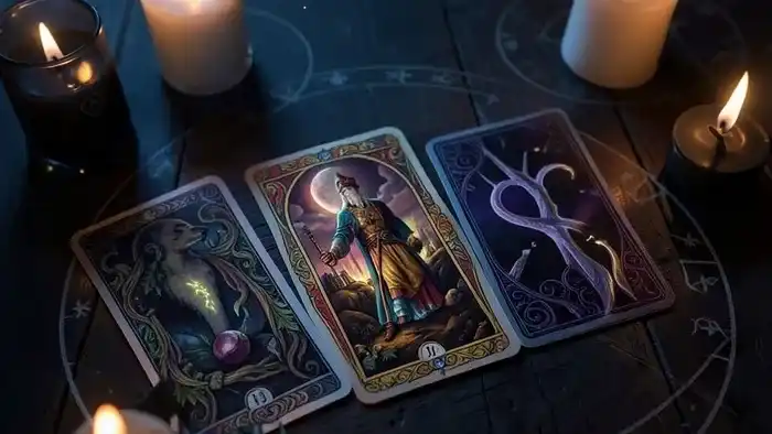Расклад Таро «на три карты» на порчу – изображение карт