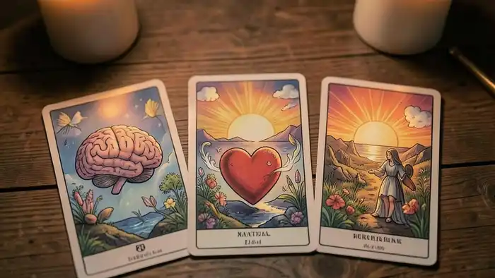 Расклад Таро «на три карты» на психическое здоровье, изображение