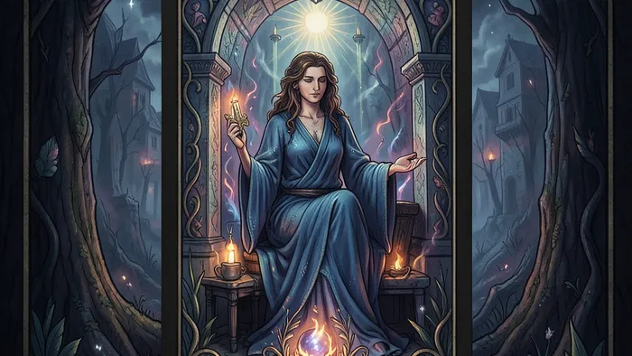 Расклад Таро Окно в будущее на болезнь: карты, лежащие на подоконнике в лучах света