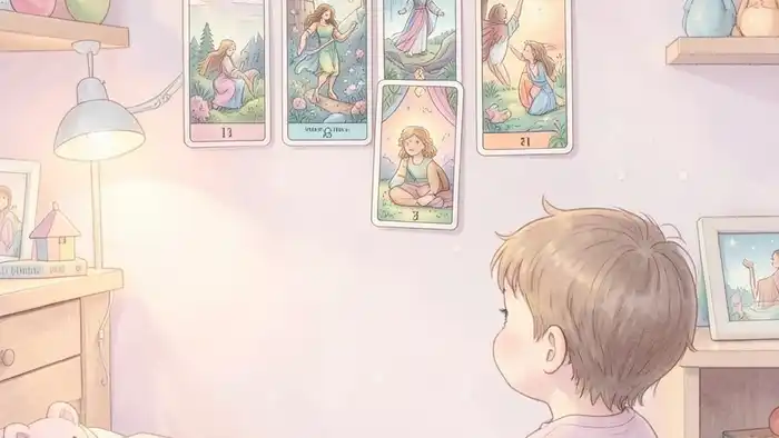 Расклад Таро «окно в будущее» на детей – изображение с мягкими тонами