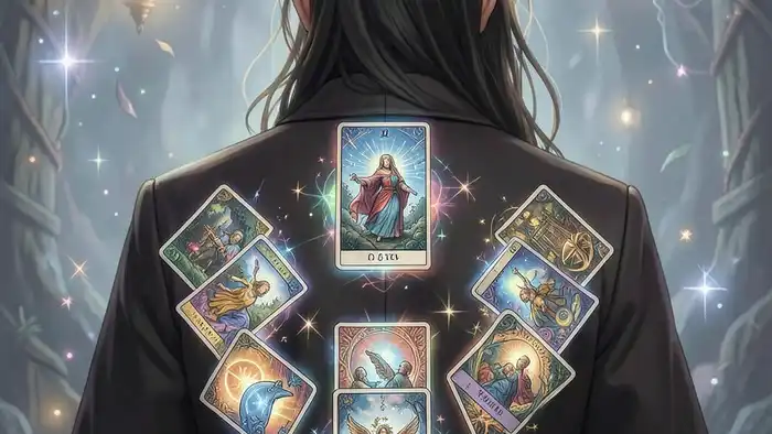 Расклад Таро окно в будущее на спину изображение