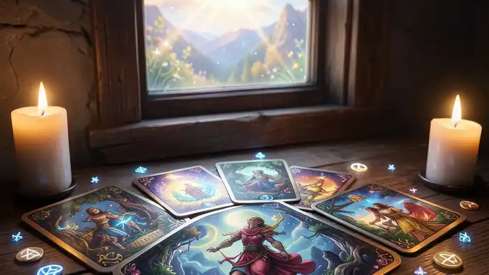 Расклад Таро окно в будущее на защиту изображение