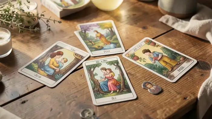 Таро расклад Он и Она на конфликт в семье, символика гармонии и разногласий