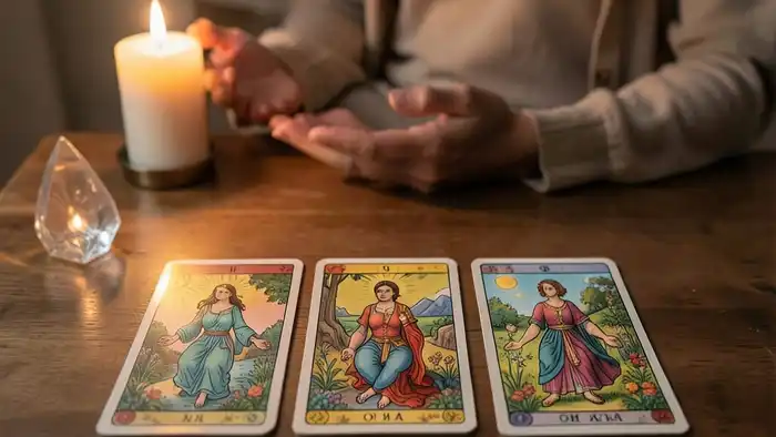 Расклад Таро он и она на медитацию и здоровье, визуальная сцена