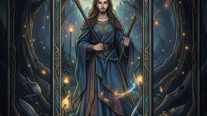 Расклад Таро "он и она" на налоги: карты Таро, финансовые символы, весы правосудия