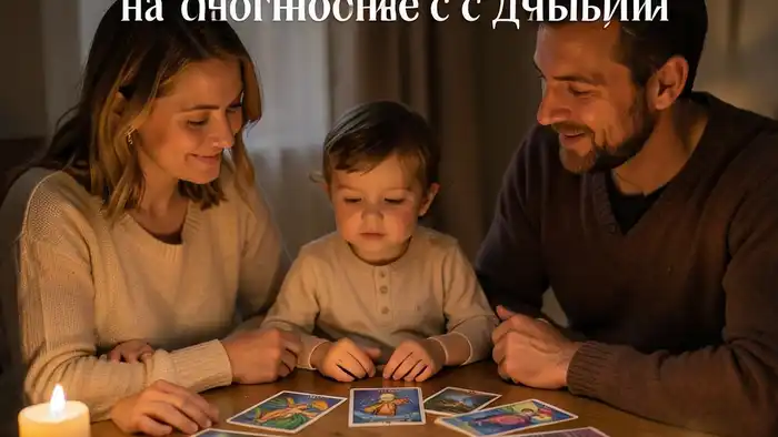 Расклад Таро «он и она» на отношения с детьми – семейная сцена с картами