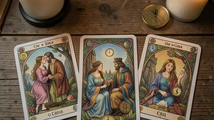 Расклад Таро он и она на второй доход – визуальная иллюстрация