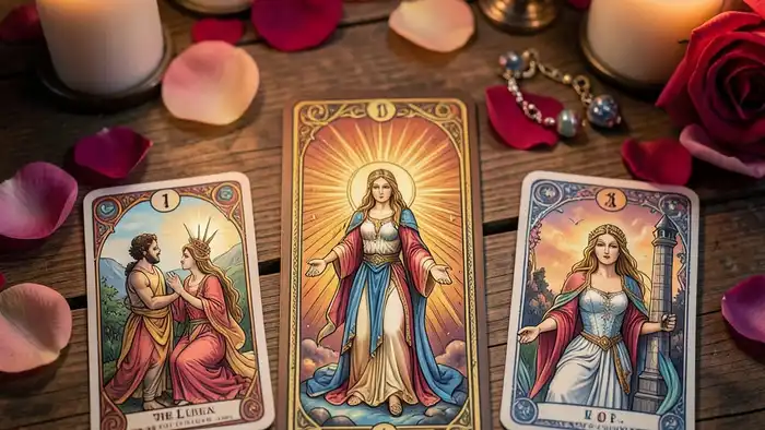 Расклад Таро «он и она» – карты любви на столе
