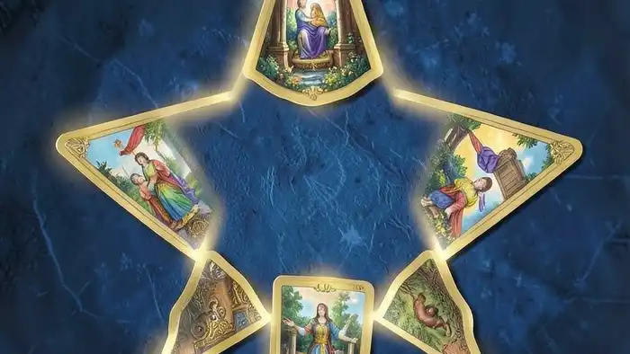 Расклад Таро "пентаграмма" на профессиональную репутацию — схема из пяти карт, показывающая как вас видят коллеги