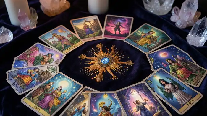 Расклад Таро "пентаграмма" на токсичные отношения — схема позиций с картами