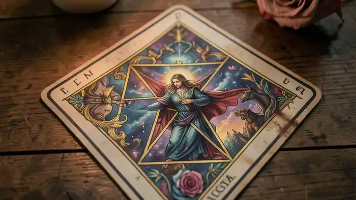 Расклад Таро «пентаграмма» на ухажера – изображение звёздного расклада