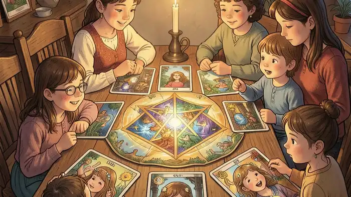 Расклад Таро «пентаграмма» на внуков – изображение расклада