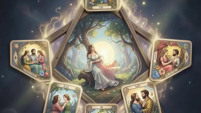 Расклад Таро пентаграмма выбор семья любовник