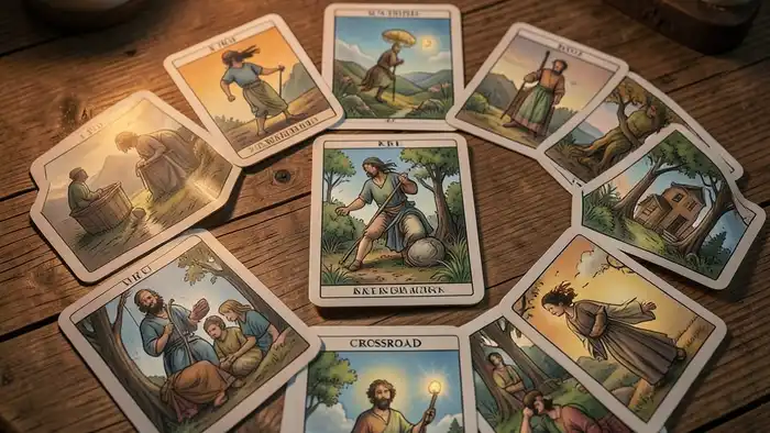 Расклад Таро «перекресток» на бедность изображение