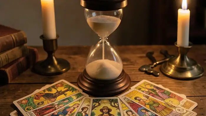 расклад Таро «песочные часы» на дарственную, визуальная символика