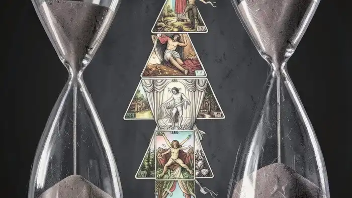 расклад таро песочные часы на роды — схема семи позиций с картами