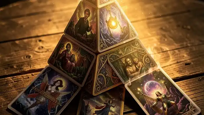 Расклад Таро пирамида на бонус, изображение расклада