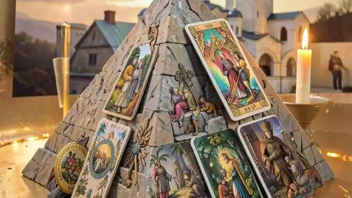 Расклад Таро "пирамида" на крестного: схема из 10 карт с символами Уэйта