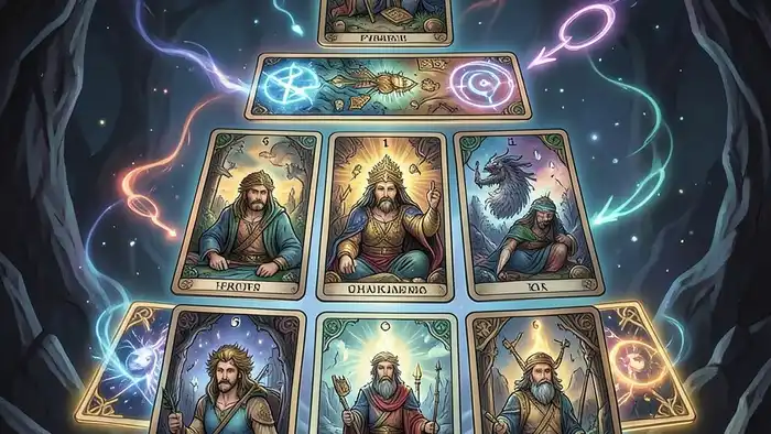 Расклад Таро пирамида на проклятие – визуальное представление