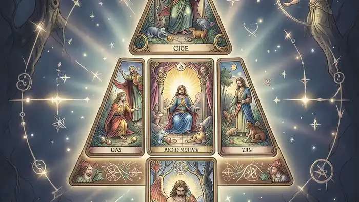 Расклад Таро «пирамида» на выбор — визуальное изображение пирамиды из карт