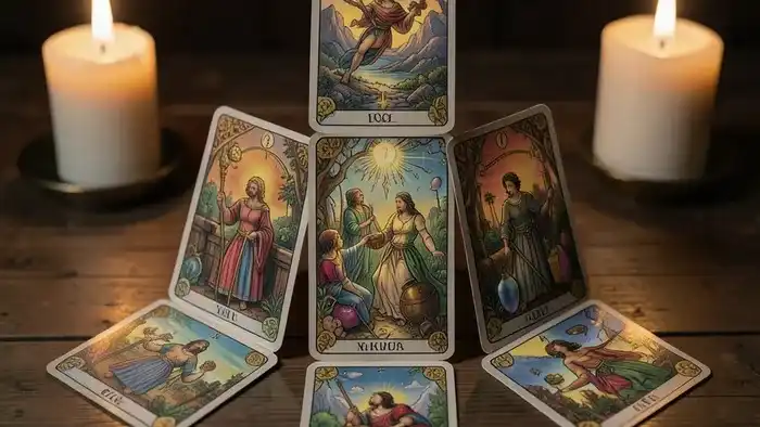 Расклад Таро «пирамида» на выигрыш – визуальная схема