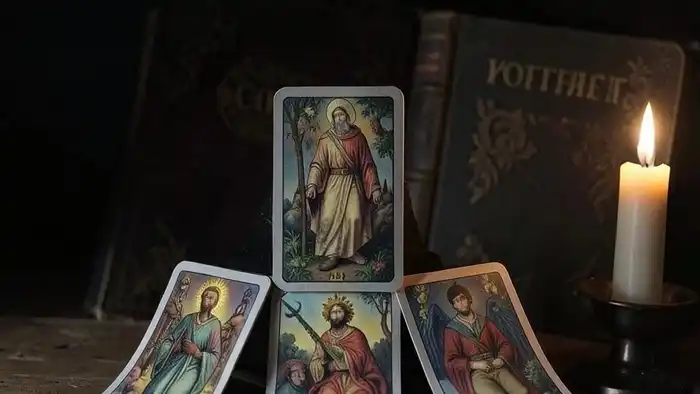 Расклад Таро "пирамида" на знак свыше: схема из семи карт с символическим освещением