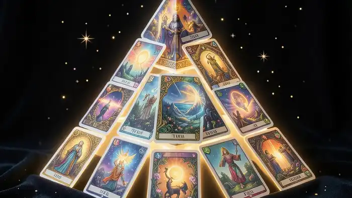 Расклад Таро «пирамида» на зрение – визуальная иллюстрация