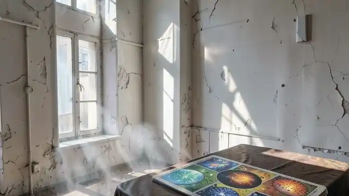 Расклад Таро "планетарный" на энергию места — схема карт, соответствующая планетам, в интерьере старого дома