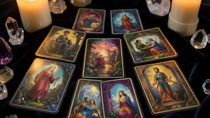 Расклад Таро "подкова" на давление — схема семи карт в форме полумесяца, показывающая источники эмоционального напряжения