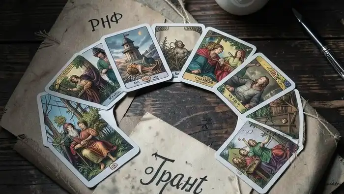 Расклад Таро "подкова" на грант — схема из семи карт, показывающая внутренние и внешние факторы успеха в получении финансирования