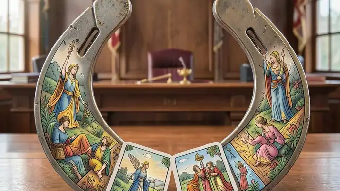 Расклад Таро «подкова» на опеку через суд – визуальное изображение