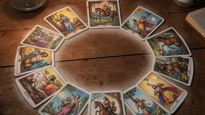 Расклад Таро подкова на отношения на расстоянии – визуальная иллюстрация