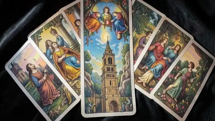 Расклад Таро "подкова" на текущую ситуацию — схема из семи карт в форме полукруга