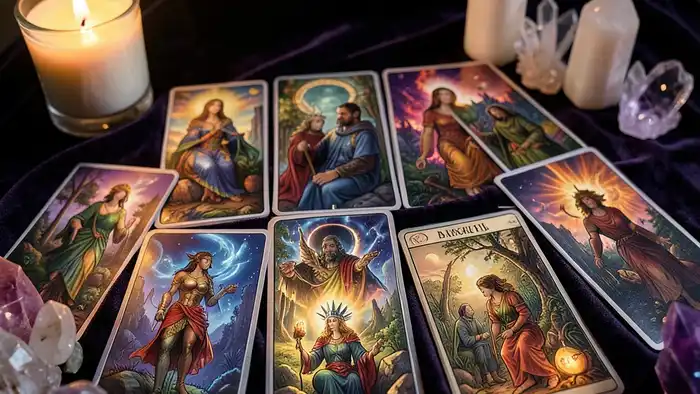 расклад Таро подкова на весну — схема из семи карт в форме подковы